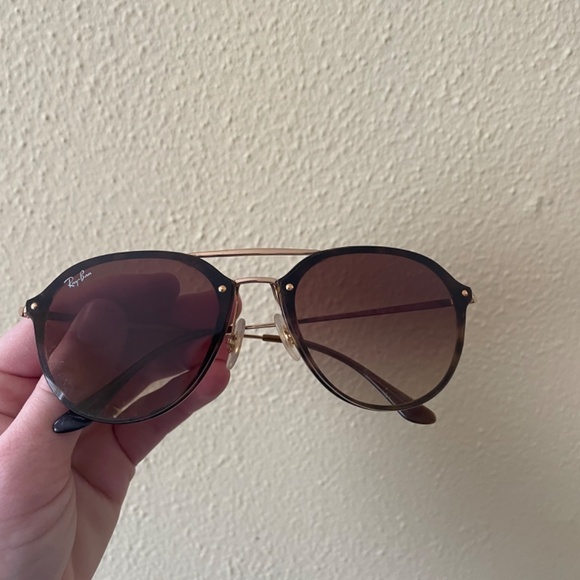 Ray Ban Aviators Brown with Gold Trim